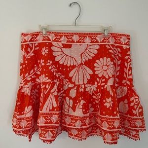 Orange Farm Rio ruffle mini skirt